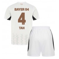 Bayer Leverkusen Jonathan Tah #4 Auswärts Trikotsatz Kinder 2024-25 Kurzarm (+ Kurze Hosen)